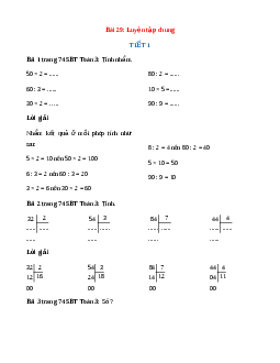 VBT Toán lớp 3 Bài 29 (Kết nối tri thức): Luyện tập chung
