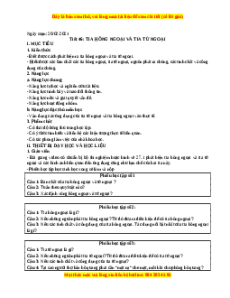 Giáo án Vật lí 12 Bài 27: Tia hồng ngoại và tia tử ngoại
