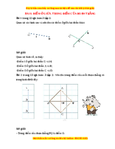 Giải Sgk Toán lớp 3 Bài 8: Điểm ở giữa. Trung điểm của đoạn thẳng (Cánh diều)
