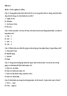 Bộ 7 đề thi cuối kì 2 Tin học lớp 4 Kết nối tri thức có đáp án