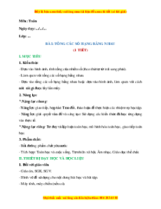 Giáo án Toán lớp 2 Chân trời sáng tạo học kì 2