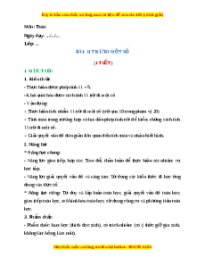 Giáo án 11 trừ đi một số Toán 2 Chân trời sáng tạo