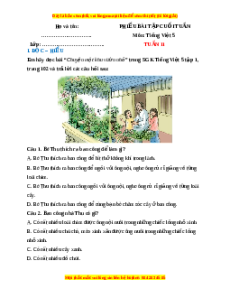 Bài tập cuối tuần Tiếng việt 5 Tuần 11 (có lời giải)