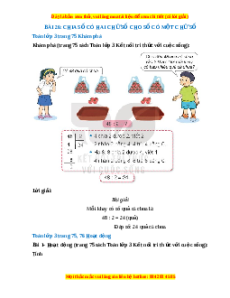 Giải Sgk Toán lớp 3 Bài 26: Chia số có hai chữ số cho số có một chữ số (Kết nối tri thức)