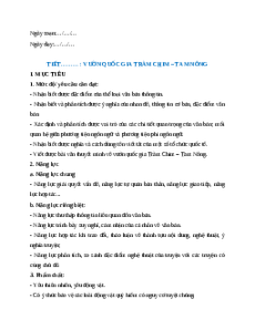 Giáo án Thực hành đọc hiểu: Vườn quốc gia Tràm Chim - Tam Nông Ngữ Văn 9 Cánh diều