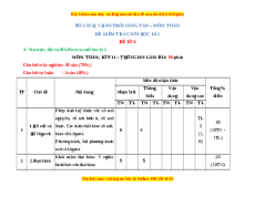 Đề thi cuối kì 2 Toán 11 Chân trời sáng tạo (Đề 6)