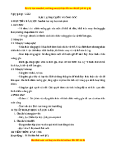 Giáo án Bài 2 Công nghệ 8 Chân trời sáng tạo: Hình chiếu vuông góc