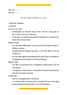 Giáo án Công nghệ lớp 4 Kết nối tri thức: Ôn tập, kiểm tra học kì 2