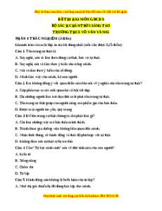 Đề thi GDCD 6 cuối kì 1 THCS Võ Văn Vân- Đề 4 có đáp án