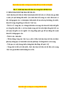 Lý thuyết Bài 17 Lịch sử 10 Cánh diều: Khối đại đoàn kết dân tộc trong lịch sử Việt Nam