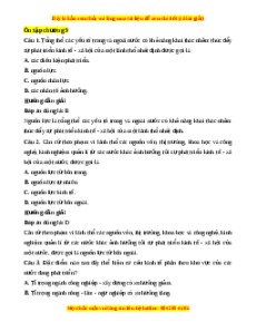 Trắc nghiệm tổng hợp Chương 9 Địa Lí 10 Kết nối tri thức