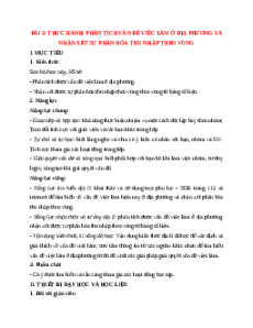 Giáo án Bài 3 Địa lí 9 Cánh diều: Thực hành