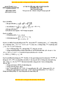 Đề thi vào 10 Toán Tỉnh Hà Nam năm 2023-2024