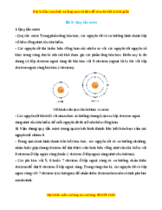 Lý thuyết Quy tắc octet Hóa 10 Cánh diều