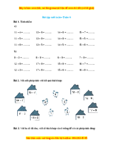 Bài tập cuối tuần Toán lớp 2 Tuần 6 Cánh diều (có lời giải)