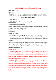 Giáo án NLS Toán 6 Kết nối tri thức Bài 18: Hình tam giác đều. Hình vuông. Hình lục giác đều