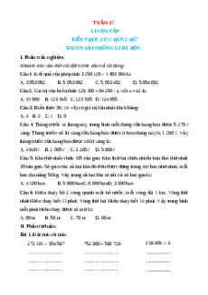 Bài tập cuối tuần Toán 4 Tuần 17 Cánh diều (có lời giải)