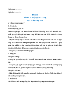 Giáo án Bài 10: Kì diệu rừng xanh Tiếng Việt lớp 5 Kết nối tri thức