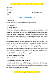 Giáo án Quần xã sinh vật Sinh học 8 Cánh diều