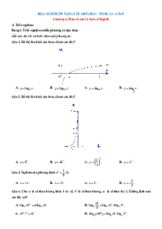Bài tập ôn tập + Đề kiểm tra Toán 11 Chân trời sáng tạo Chương 6