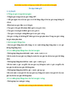 Tổng hợp lý thuyết Toán 7 Chương 4