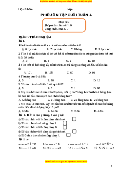 Bài tập cuối tuần Toán lớp 3 Tuần 4 Kết nối tri thức (có lời giải)
