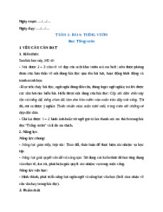 Giáo án Bài 6: Tiếng vườn Tiếng Việt lớp 5 Chân trời sáng tạo