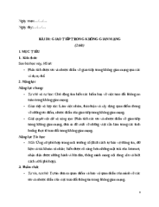 Giáo án Bài D1: Giao tiếp trong không gian mạng Tin học 12 Chân trời sáng tạo