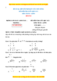 Đề thi giữa kì 2 Toán 8 Kết nối tri thức (Đề 3)