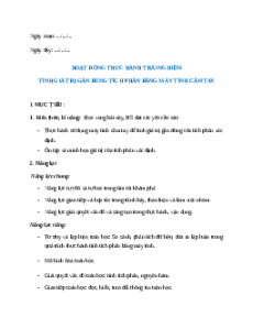 Giáo án Tính giá trị gần đúng tích phân bằng máy tính cầm tay Toán 12 Chân trời sáng tạo