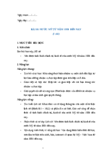 Giáo án Bài 18 Lịch sử 9 Cánh diều: Nước Mỹ từ năm 1991 đến nay