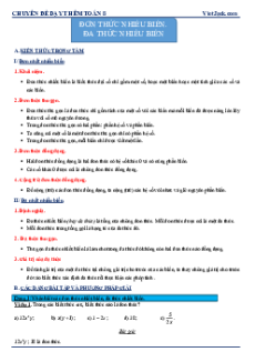 Chuyên đề dạy thêm Toán 8 Kết nối tri thức mới nhất