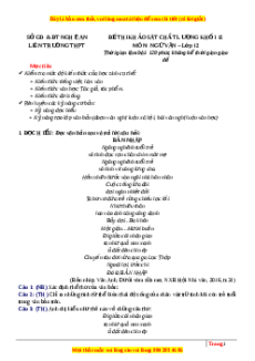 Đề thi thử Ngữ văn Liên trường Nghệ An lần 1 năm 2023