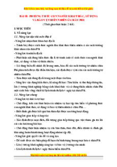 Giáo án Bài 11 Địa lí 7 Kết nối tri thức (Phiên bản 2): Phương thức con người khai thác, sử dụng và bảo vệ thiên nhiên ở châu Phi