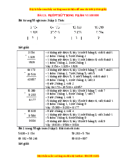 Giải Sgk Toán lớp 3 Bài 21: Phép trừ trong phạm vi 100 000 (Cánh diều)