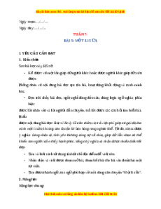Giáo án Tuần 7 Tiếng Việt lớp 4 Chân trời sáng tạo