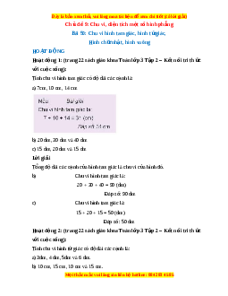 Giải Sgk Toán lớp 3 Bài 50: Chu vi tam giác, hình tứ giác, hình chữ nhật, hình vuông (Kết nối tri thức)