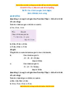 Giải Sgk Toán lớp 3 Bài 50: Chu vi tam giác, hình tứ giác, hình chữ nhật, hình vuông (Kết nối tri thức)