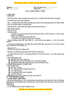 Giáo án Sóng dừng Vật lí 11 Kết nối tri thức