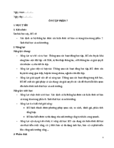 Giáo án Ôn tập Phần 7 Sinh học 12 Cánh diều