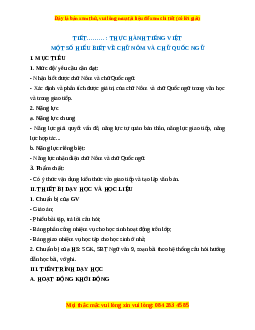 Giáo án Thực hành tiếng Việt trang 18 Ngữ Văn 9 Cánh diều