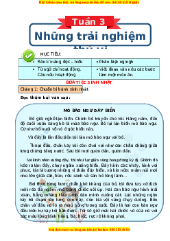Bài tập cuối tuần Tiếng việt lớp 3 Tuần 3 Kết nối tri thức (có lời giải)