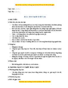 Giáo án Bưu thiếp Tiếng Việt 2 Chân trời sáng tạo