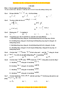 Đề thi Toán 11 Cuối kì 2 Chân trời sáng tạo cấu trúc mới (Đề 3)