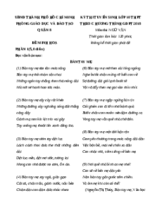 Đề minh họa thi vào lớp 10 Ngữ văn 2025 - Phòng GD Quận 8