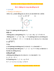 Lý thuyết Toán 10 Kết nối tri thức Bài 21: Đường tròn trong mặt phẳng tọa độ