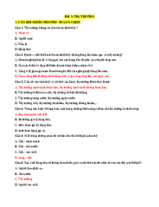 Trắc nghiệm Bài 3 Kinh tế pháp luật 10 Đúng-Sai, Trả lời ngắn: Thị trường