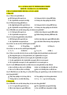 Trắc nghiệm Địa lí 11 Đúng-Sai, Trả lời ngắn Kết nối tri thức (form 2025)
