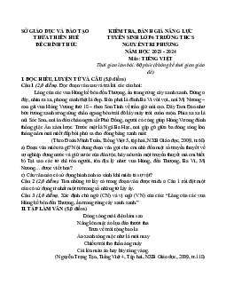 22 Đề thi Tiếng Việt vào lớp 6 Huế (các năm)