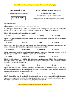 Đề thi thử Hóa Học trường Hàn Thuyên lần 3 năm 2021
